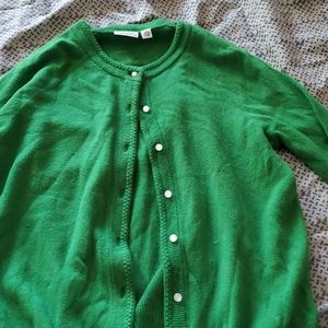 Womens green cardigan